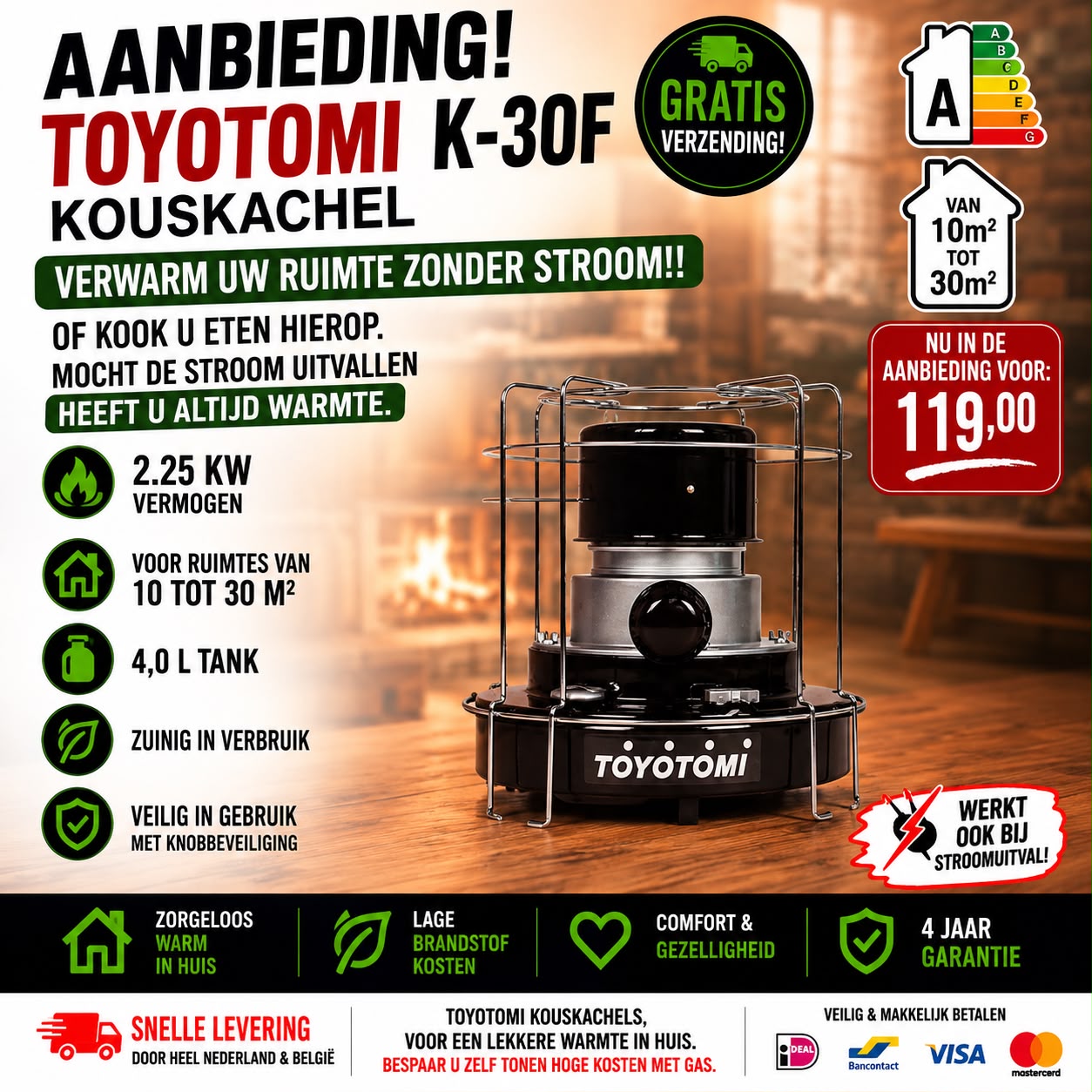 Toyotomi K-30F aanbieding